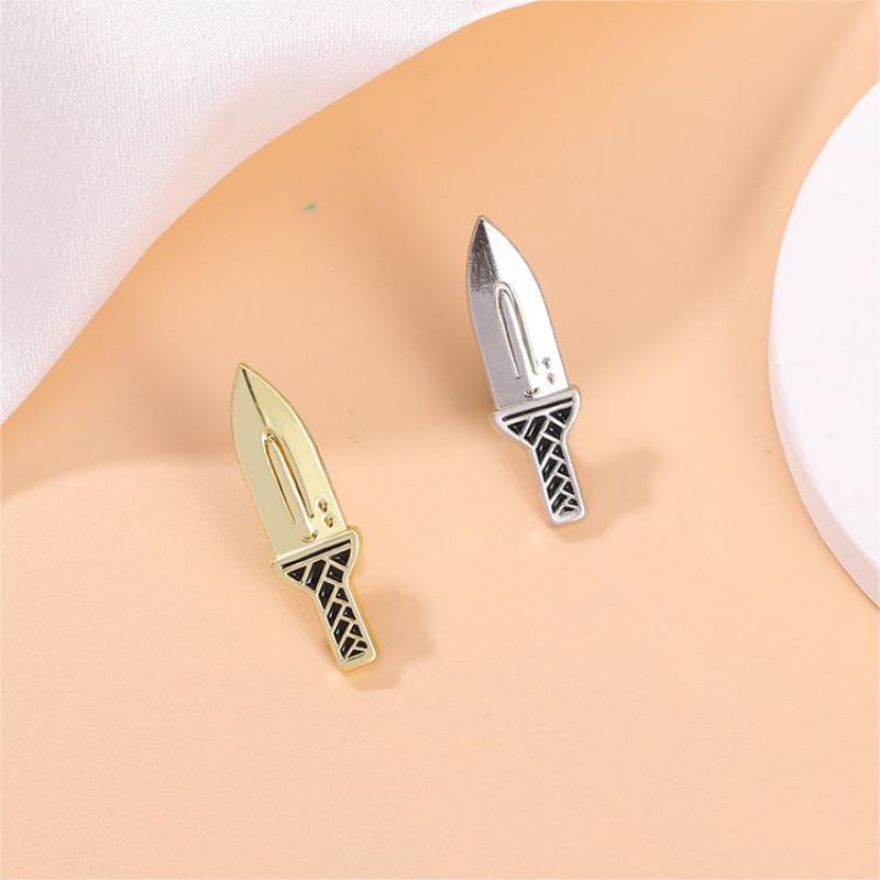 Edc Everyday Carry Knives - Bıçak Küçük Kılıç Hançer Emaye Broş
