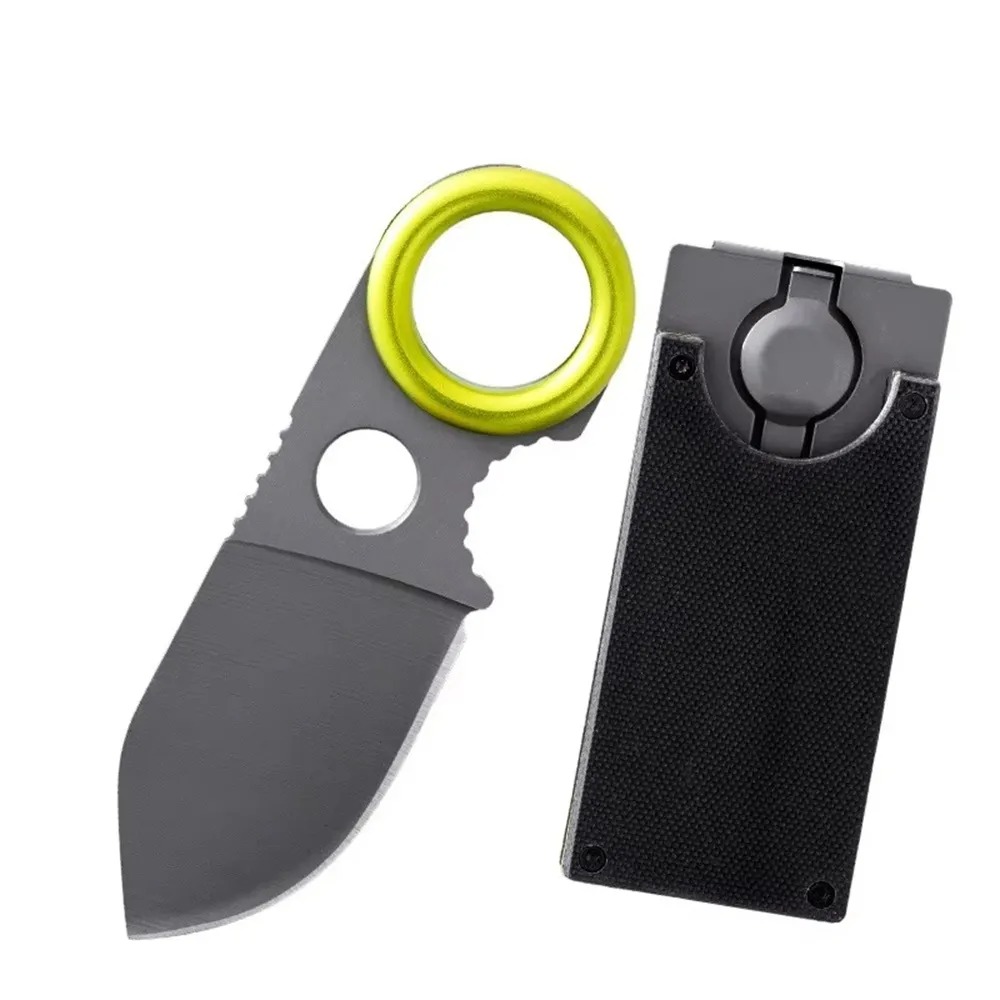 Edc Carry Fixed Blade Knife - Mini EDC Halka Şeklinde Sabit Namlulu