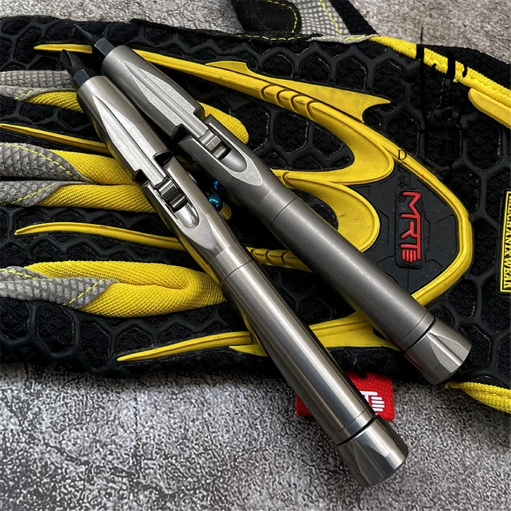 Edc Carry For Men - Titanyum Katlanır Çok Açılı Tornavida -