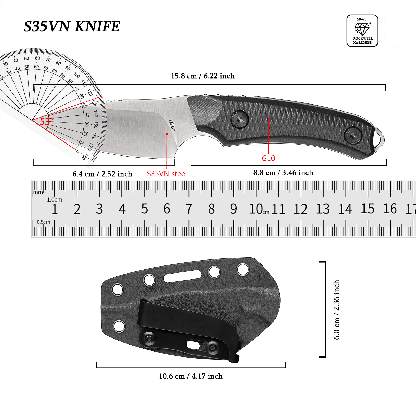 EDC Açık Hava Çok Amaçlı Taşın - Edc Carry Fixed Blade Knife incelemesi ve fiyatı