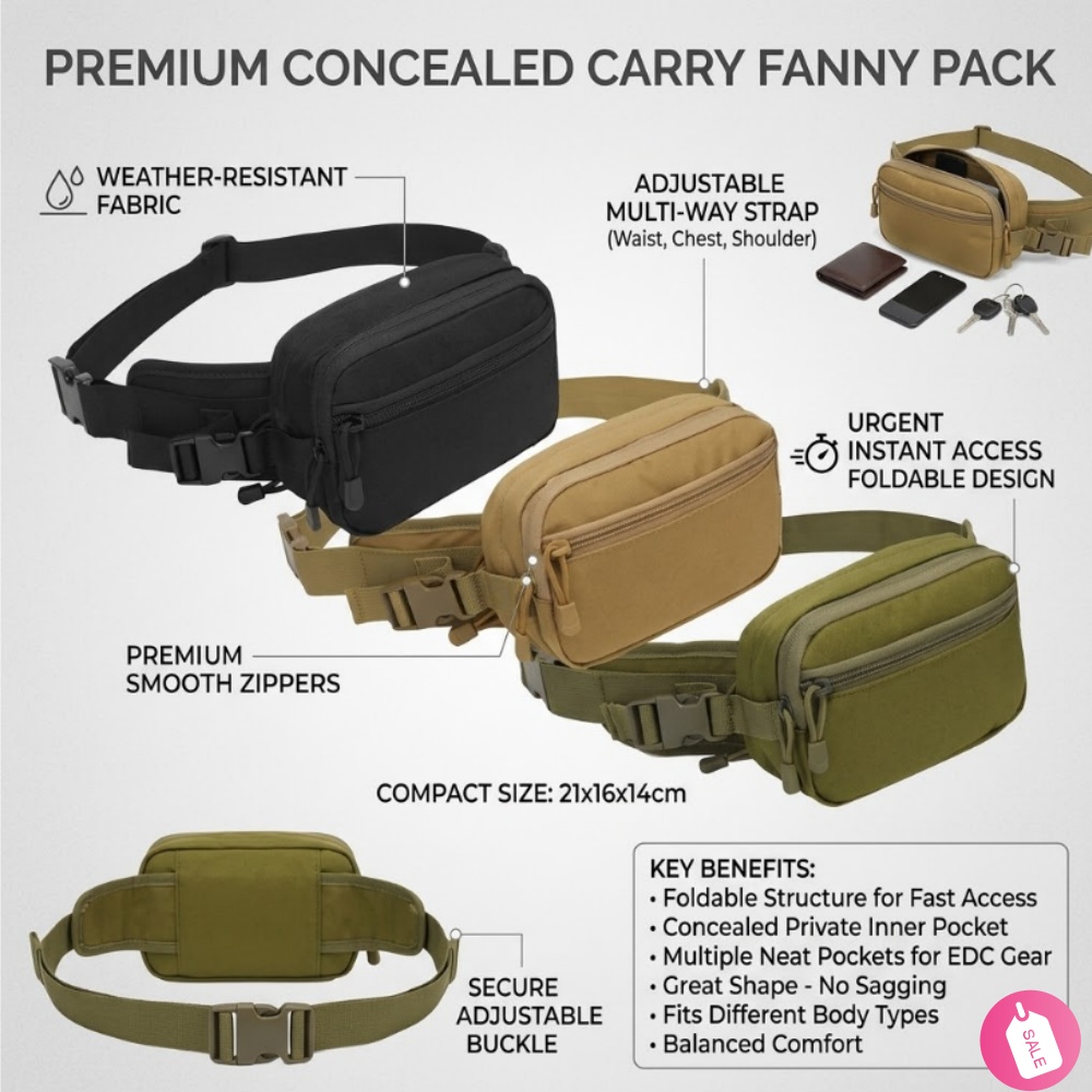 Taktik Gizli Taşıma Bel Çantas - Edc Carry Bag For Men incelemesi ve fiyatı