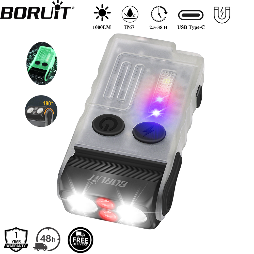 BORUiT V20 Buzzer EDC LED Anah - Keychain Flashlight incelemesi ve fiyatı